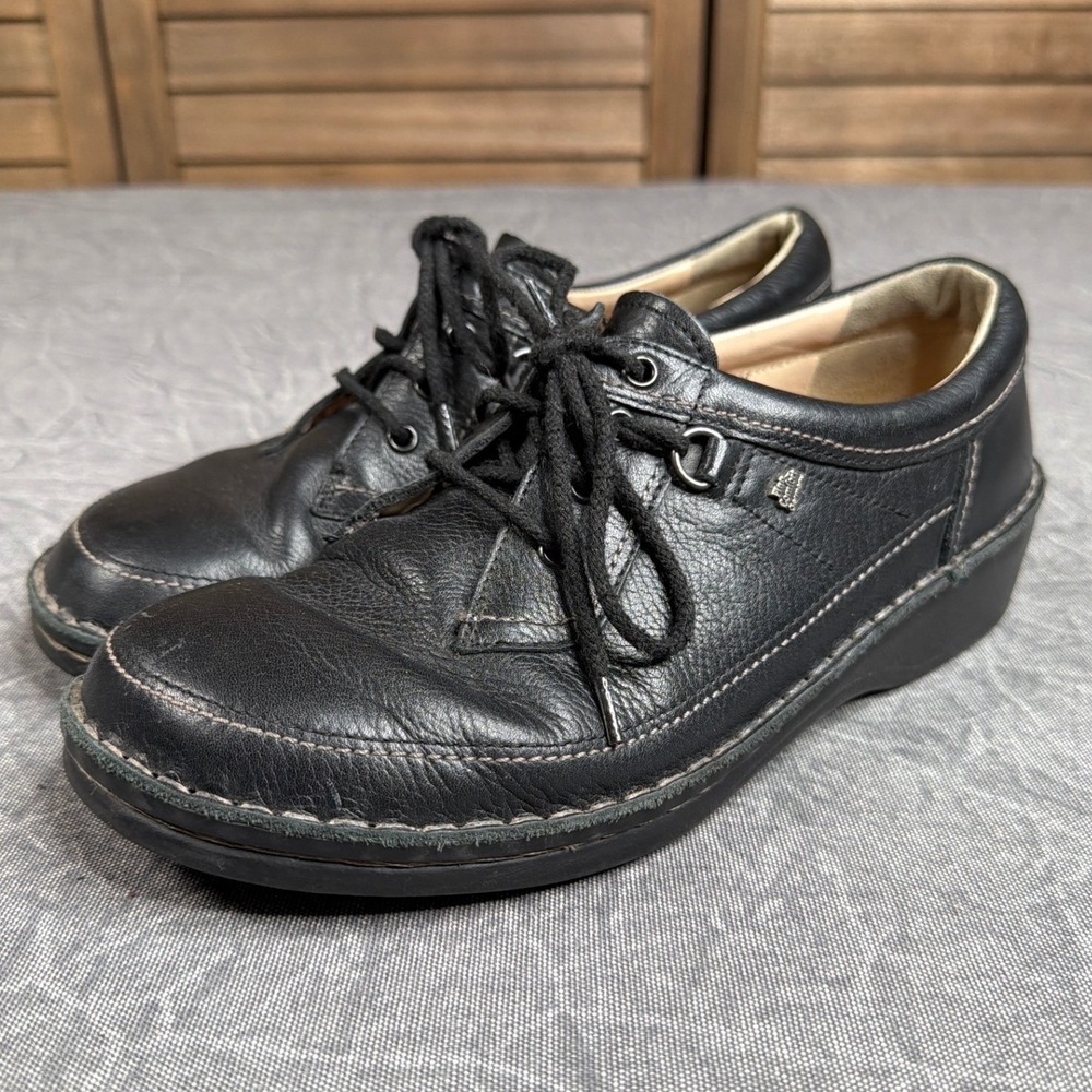 Finn Comfort Oxford Shoes Womens 39 4173006 Black Leather Lace Up Germany